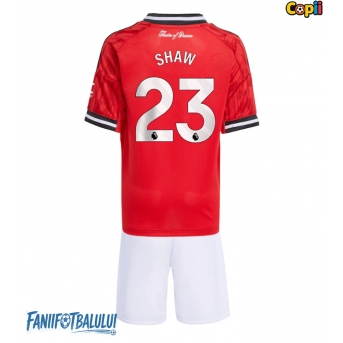 Manchester United Luke Shaw #23 Echipament de Fotbal Replică 2025-26 Copii Acasa (+ Șorturi)